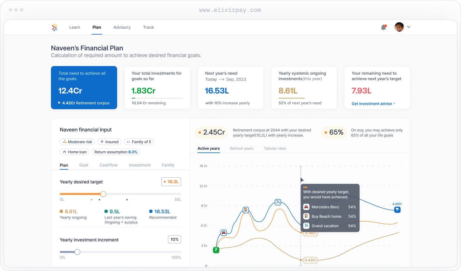 ElixirPay dashboard