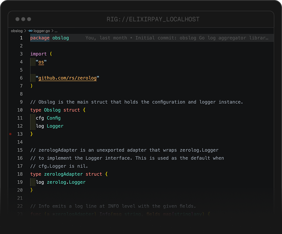 ElixirPay developer console